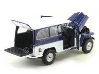 Cochesdemetal.es 1955 Jeep Willys Station Wagon Azul-Blanco 1:18 Lucky Diecast 92858