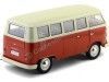 Cochesdemetal.es 1963 Volkswagen T1 Classical Microbus Rojo/Blanco 1:18 Welly 18054