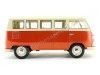 Cochesdemetal.es 1963 Volkswagen T1 Classical Microbus Rojo/Blanco 1:18 Welly 18054