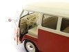 Cochesdemetal.es 1963 Volkswagen T1 Classical Microbus Rojo-Blanco 1:18 Welly 18054