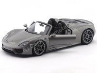 Cochesdemetal.es 2013 Porsche 918 Spyder Convertible Gris 1:18 Welly 18051