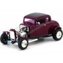 Cochesdemetal.es 1932 Ford Hot Rod 5-Window Coupe Violeta 1:18 Motor Max 73172