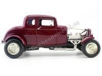 Cochesdemetal.es 1932 Ford Hot Rod 5-Window Coupe Violeta 1:18 Motor Max 73172