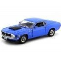 Cochesdemetal.es 1970 Ford Mustang Boss 429 Blue 1:18 Motor Max 73154