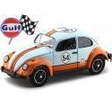 Cochesdemetal.es 1973 Volkswagen Beetle "Gulf Oil" Blue-Orange 1:18 Greenlight 12994