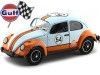 Cochesdemetal.es 1973 Volkswagen Beetle "Gulf Oil" Blue-Orange 1:18 Greenlight 12994