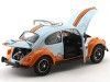 Cochesdemetal.es 1973 Volkswagen Beetle "Gulf Oil" Blue-Orange 1:18 Greenlight 12994