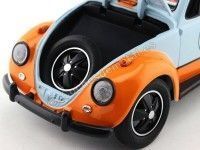 Cochesdemetal.es 1973 Volkswagen Beetle "Gulf Oil" Blue-Orange 1:18 Greenlight 12994