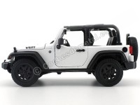 Cochesdemetal.es 2014 Jeep Willys Wrangler 3.6L Open Top Blanco 1:18 Maisto 31610