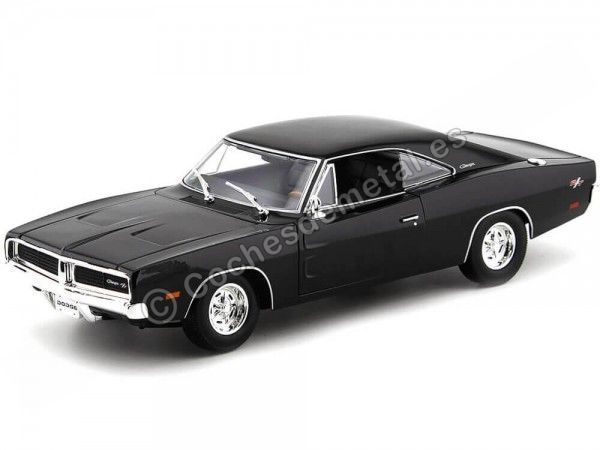 Cochesdemetal.es 1969 Dodge Charger R-T Negro 1:18 Maisto 31387