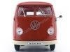 Cochesdemetal.es 1963 Volkswagen T1 Microbus Panel Van Rojo 1:18 Welly 18053