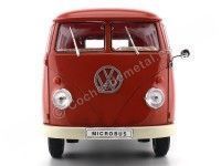 Cochesdemetal.es 1963 Volkswagen T1 Microbus Panel Van "Servicio Porsche" Rojo 1:18 Welly 18053