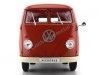 Cochesdemetal.es 1963 Volkswagen T1 Microbus Panel Van "Servicio Porsche" Rojo 1:18 Welly 18053