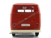 Cochesdemetal.es 1963 Volkswagen T1 Microbus Panel Van "Servicio Porsche" Rojo 1:18 Welly 18053