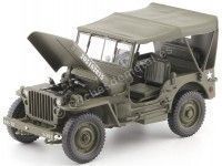 Cochesdemetal.es 1941 Jeep Willys 1-4 Ton Army Truck Cerrado Verde Caqui 1:18 Welly 18055H