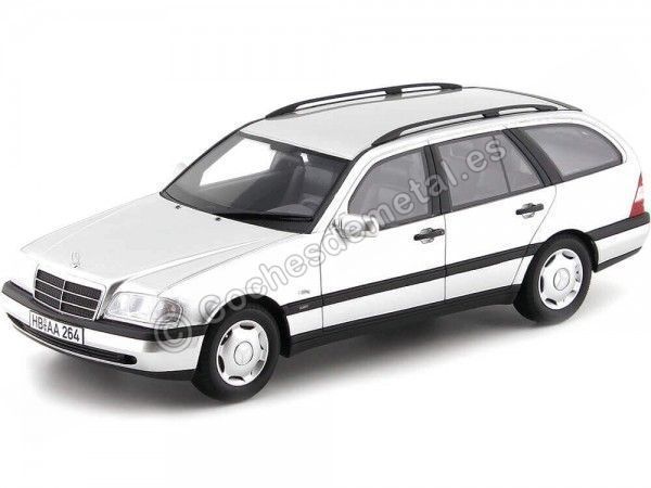 Cochesdemetal.es 1996 Mercedes-Benz C220 T-Model (S202) Gris Metalizado 1:18 BoS-Models 029