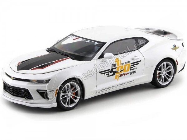 Cochesdemetal.es 2017 Chevrolet Camaro Indy Pace Car White 1:18 Auto World AW236