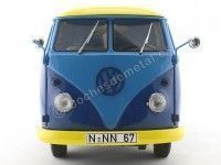 Cochesdemetal.es 1973 Volkswagen T1 Nurnberger Nachcichten Blue-Yellow 1:18 Schuco 450027900