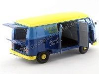 Cochesdemetal.es 1973 Volkswagen T1 Nurnberger Nachcichten Blue-Yellow 1:18 Schuco 450027900