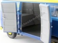 Cochesdemetal.es 1973 Volkswagen T1 Nurnberger Nachcichten Blue-Yellow 1:18 Schuco 450027900