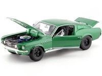 Cochesdemetal.es 1967 Ford Mustang GTA Fastback Verde Oliva 1:18 MAISTO 31166