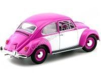 Cochesdemetal.es 1967 Volkswagen Beetle Rosa-Blanco 1:18 Greenlight 13512