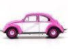 Cochesdemetal.es 1967 Volkswagen Beetle Rosa-Blanco 1:18 Greenlight 13512