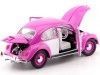 Cochesdemetal.es 1967 Volkswagen Beetle Rosa-Blanco 1:18 Greenlight 13512