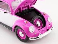 Cochesdemetal.es 1967 Volkswagen Beetle Rosa-Blanco 1:18 Greenlight 13512