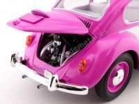 Cochesdemetal.es 1967 Volkswagen Beetle Rosa-Blanco 1:18 Greenlight 13512