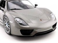 Cochesdemetal.es 2013 Porsche 918 Spyder Cabrio Gris 1:18 Welly 18051