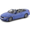 Cochesdemetal.es 2015 BMW M4 F83 Convertible Yas Mina Blue 1:18 Dealer Edition 80432399612