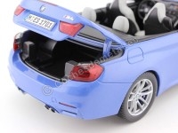 Cochesdemetal.es 2015 BMW M4 F83 Convertible Yas Mina Blue 1:18 Dealer Edition 80432399612