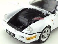 1988 Porsche 911 (964) Turbo Coupe Blanco 1:18 Welly 18026 Cochesdemetal 11 - Coches de Metal 