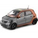 Cochesdemetal.es 2015 Smart Forfour Coupe (W453) Orange/Grey 1:18 Dealer Edition B66960298