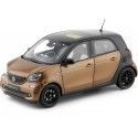 Cochesdemetal.es 2015 Smart Forfour Coupe (W453) Black/Brown 1:18 Dealer Edition B66960299