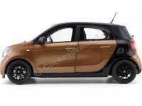 Cochesdemetal.es 2015 Smart Forfour Coupe (W453) Black/Brown 1:18 Dealer Edition B66960299