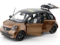 Cochesdemetal.es 2015 Smart Forfour Coupe (W453) Black/Brown 1:18 Dealer Edition B66960299