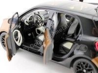 Cochesdemetal.es 2015 Smart Forfour Coupe (W453) Black/Brown 1:18 Dealer Edition B66960299