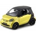 Cochesdemetal.es 2015 Smart Fortwo Cabriolet (A453) Black/Yellow 1:18 Dealer Edition B66960289