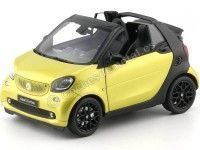 Cochesdemetal.es 2015 Smart Fortwo Cabriolet (A453) Black/Yellow 1:18 Dealer Edition B66960289