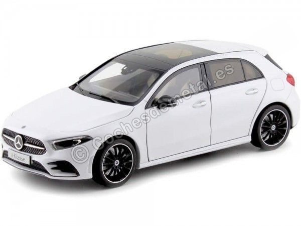 Cochesdemetal.es 2018 Mercedes-Benz A-Class W176 Digital White 1:18 Dealer Edition B66960429