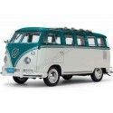 Cochesdemetal.es 1962 Volkswagen T1 Samba Bus Blue-Beige Grey 1:12 Sun Star 5084