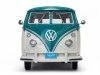 Cochesdemetal.es 1962 Volkswagen T1 Samba Bus Blue-Beige Grey 1:12 Sun Star 5084