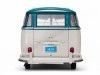 Cochesdemetal.es 1962 Volkswagen T1 Samba Bus Blue-Beige Grey 1:12 Sun Star 5084