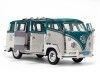 Cochesdemetal.es 1962 Volkswagen T1 Samba Bus Blue-Beige Grey 1:12 Sun Star 5084