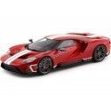 Cochesdemetal.es 2017 Ford GT Rojo con Rayas Blancas 1:18 GT Spirit US008B