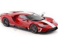 Cochesdemetal.es 2017 Ford GT Rojo con Rayas Blancas 1:18 GT Spirit US008B