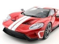 Cochesdemetal.es 2017 Ford GT Rojo con Rayas Blancas 1:18 GT Spirit US008B