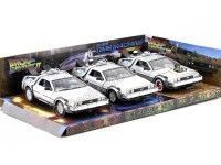 Cochesdemetal.es 1983 DeLorean DMC 12 "Regreso al futuro" Trilogy Pack 1:24 Welly 22400